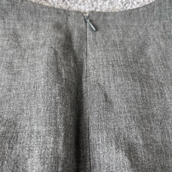 Linda Allard Ellen Tracy Linen Sleeveless Grey Shift Dress Size 8 Made In Korea - Picture 8 of 8